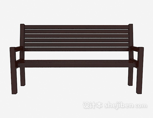 现代风格休闲长椅3d模型下载