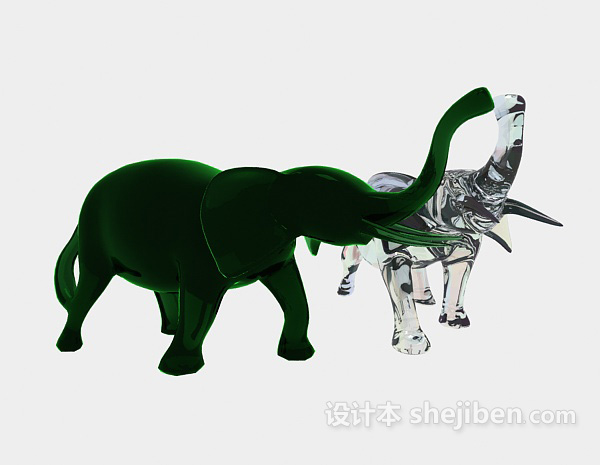 免费大象摆设品3d模型下载