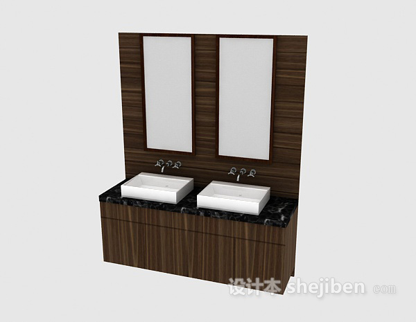 免费厕所洗手池、装饰镜3d模型下载