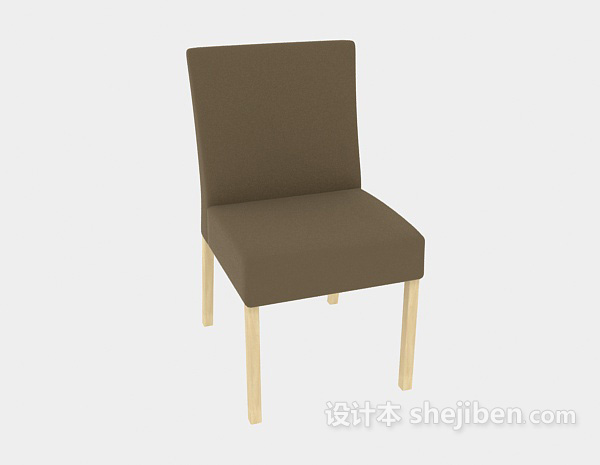 免费棕色现代家居椅3d模型下载