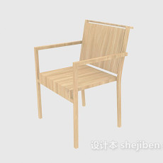 实木家居餐椅3d模型下载