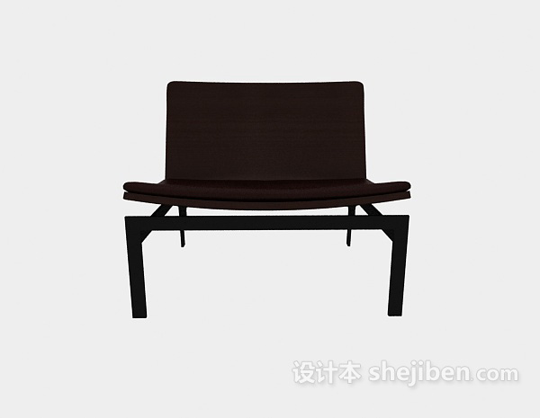 现代风格皮质休闲椅3d模型下载