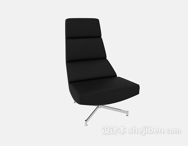 免费黑色可调节办公椅3d模型下载