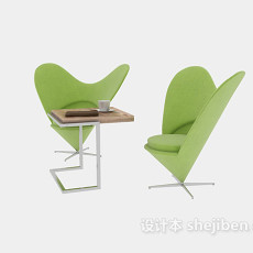 奶茶店休闲桌椅3d模型下载