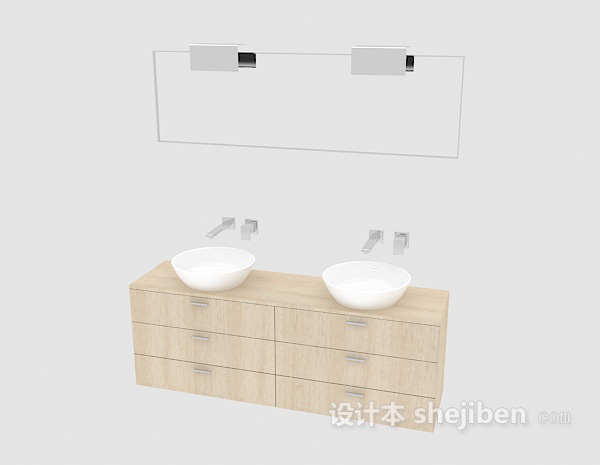 免费公共场合浴柜3d模型下载