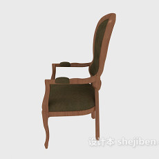 精致欧式餐椅3d模型下载