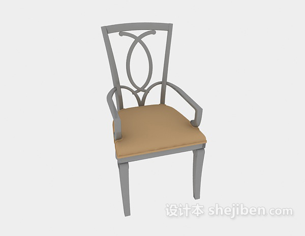 免费美式风格家居餐椅3d模型下载