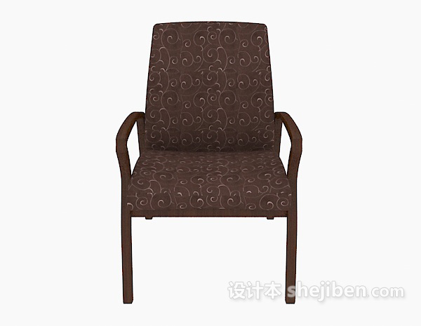 现代风格现代木质休闲椅3d模型下载