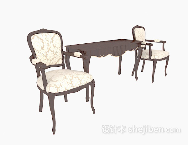 欧式风格家居休闲椅3d模型下载
