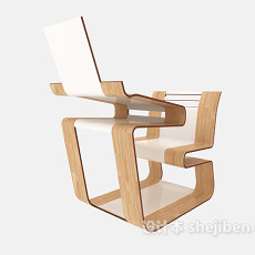 创意一体式桌椅组合3d模型下载