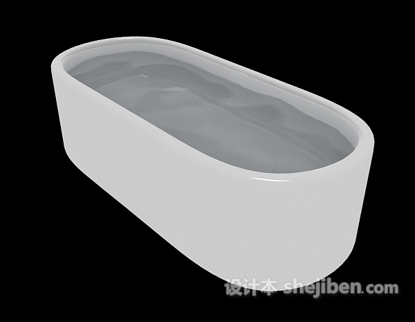 免费椭圆浴缸3d模型下载