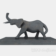 大象家居摆设品3d模型下载