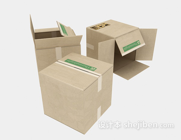纸箱3d模型下载