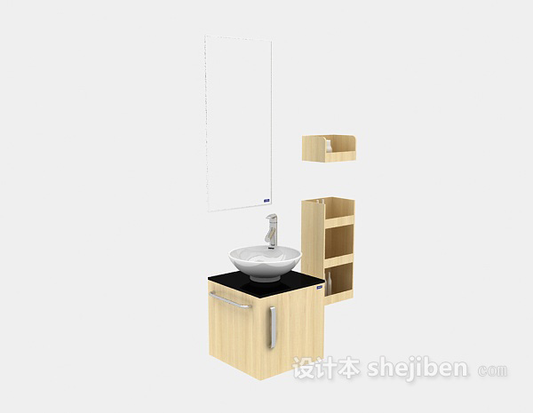 现代简约家庭浴柜3d模型下载