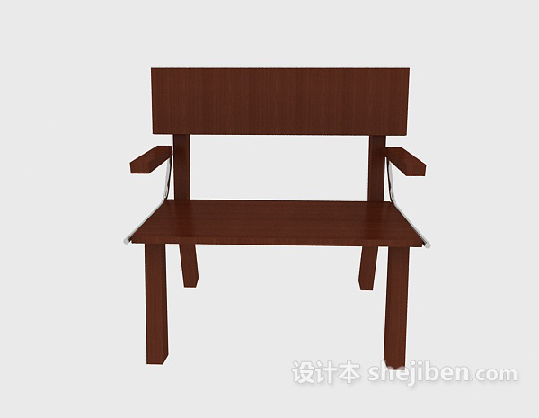 现代风格现代简易休闲椅3d模型下载