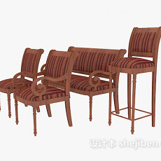 欧式实木椅子集合3d模型下载
