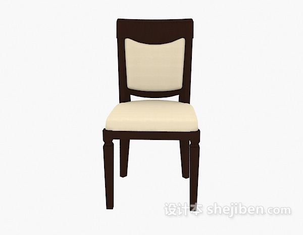现代风格木质家居椅子3d模型下载