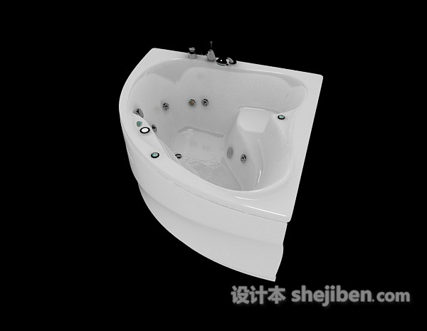 免费三角扇形浴缸3d模型下载