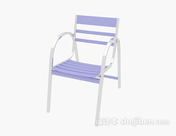免费紫色现代椅子3d模型下载