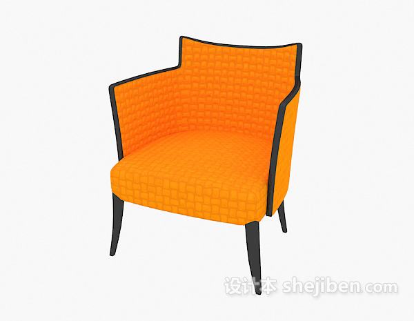 免费亮色休闲椅3d模型下载