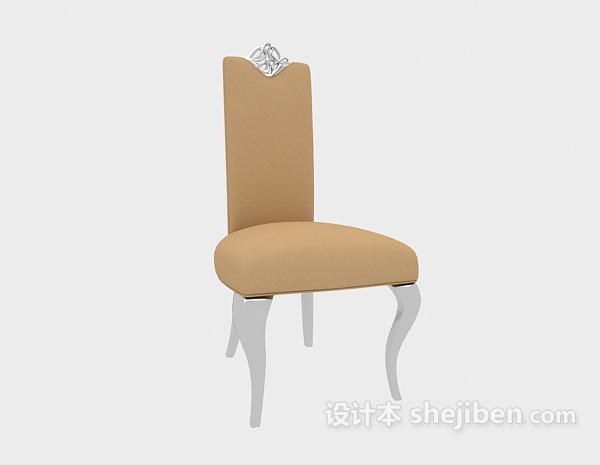 免费简欧靠背餐椅3d模型下载
