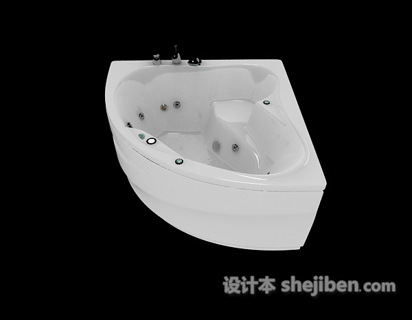 三角扇形浴缸3d模型下载
