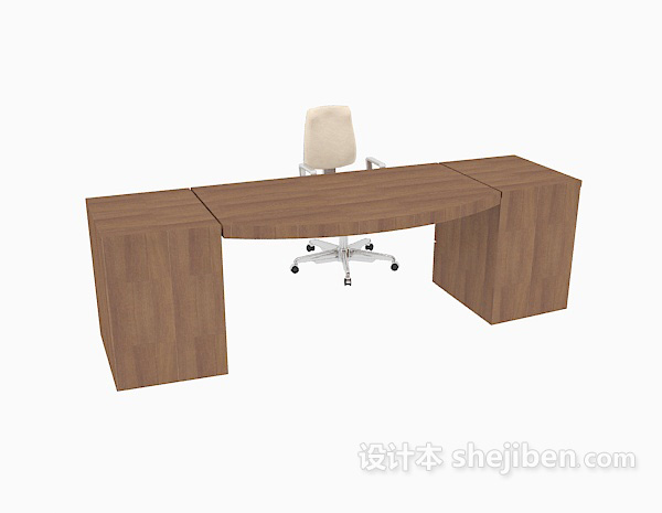 免费经理室办公桌椅3d模型下载