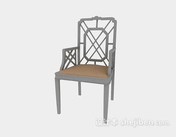 免费传统中式餐椅3d模型下载