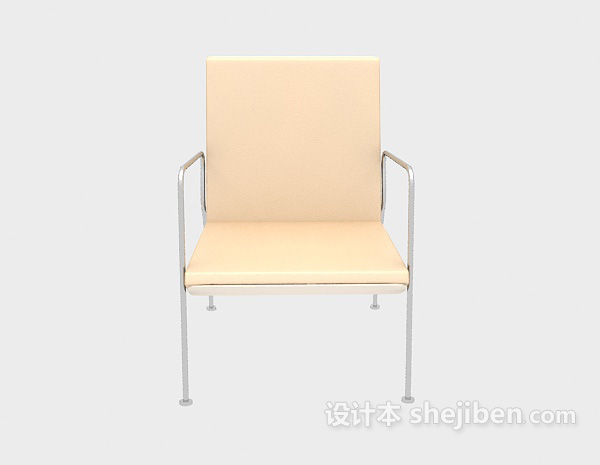 现代风格现代简约黄色休闲椅3d模型下载