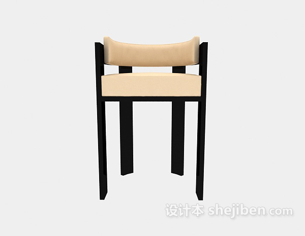 现代风格简约高脚椅3d模型下载