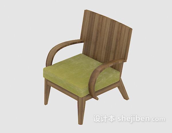 免费田园风格简约休闲椅3d模型下载