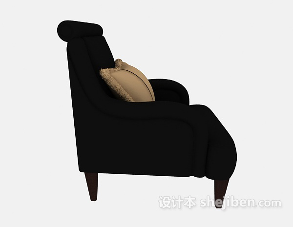 欧式风格实木沙发躺椅3d模型下载
