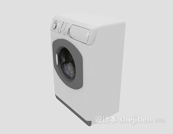 滚筒洗衣机3d模型下载