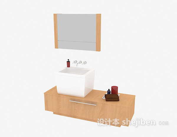 免费现代风格浴柜3d模型下载