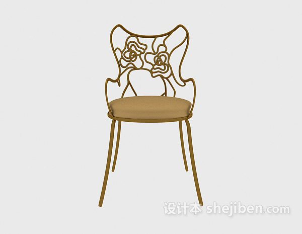 现代风格现代简约梳妆椅3d模型下载