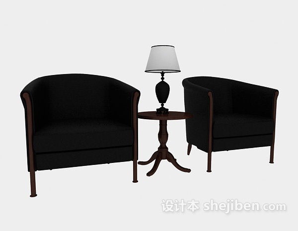 免费扶手沙发椅3d模型下载