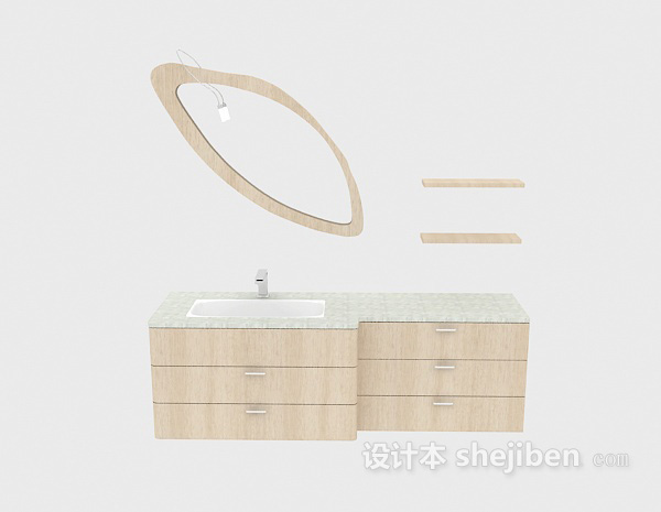 现代风格家庭浴柜3d模型下载