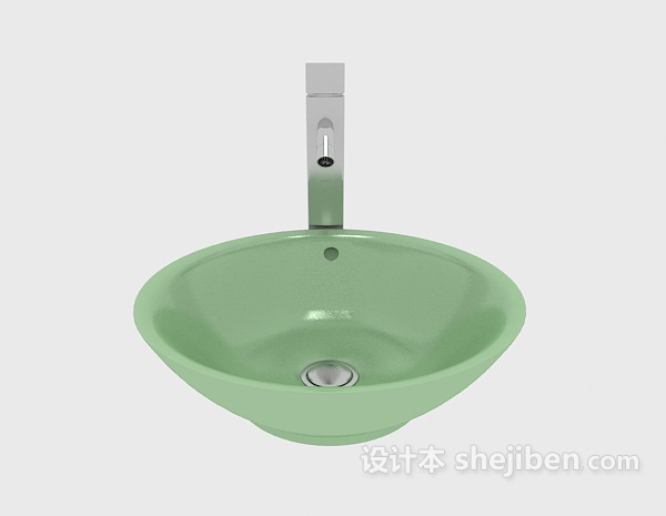 现代风格圆形洗手盆3d模型下载