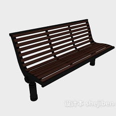 公共场合休闲长椅3d模型下载