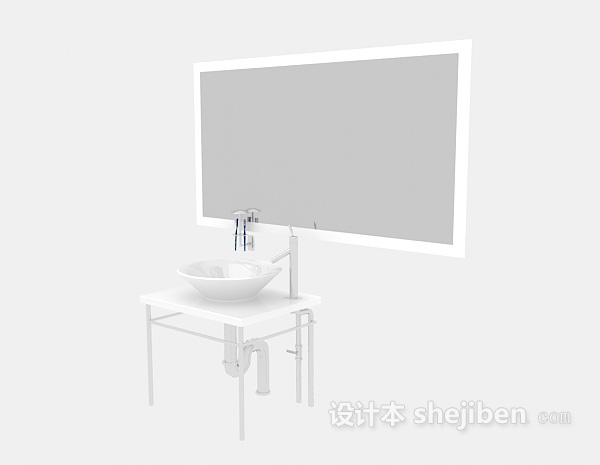 家庭洗面盆3d模型下载