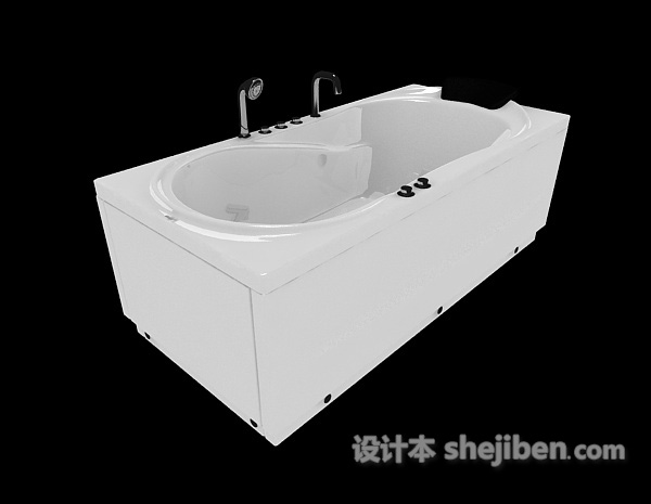 大型浴缸3d模型下载