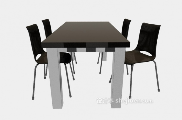 现代家庭桌椅组合