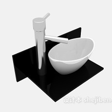 简约洗手池3d模型下载