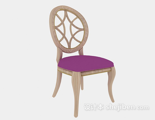 美式梳妆椅3d模型下载