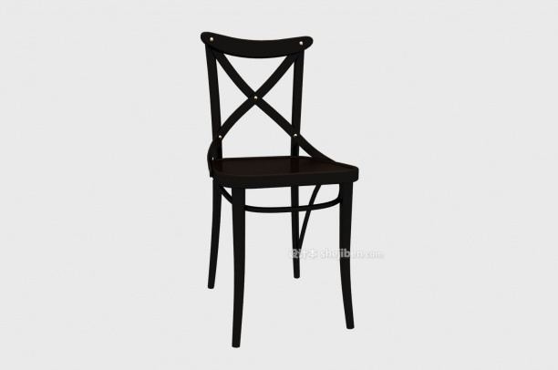 免费黑色餐椅3d模型下载