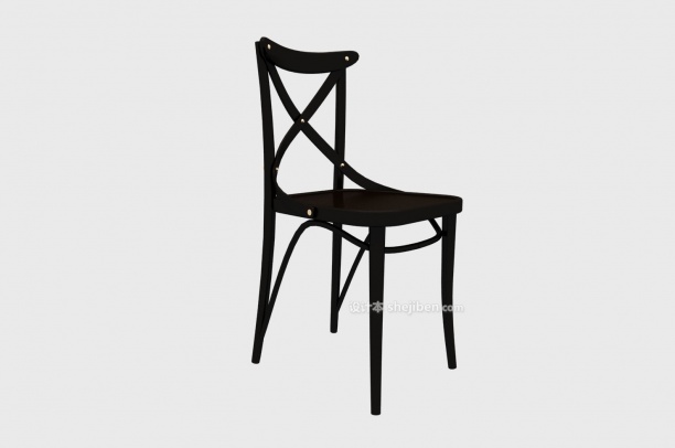 黑色餐椅3d模型下载
