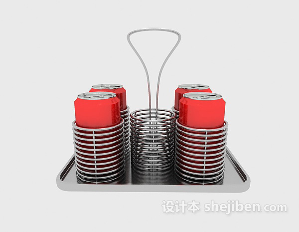 现代风格餐馆红色杯子3d模型下载