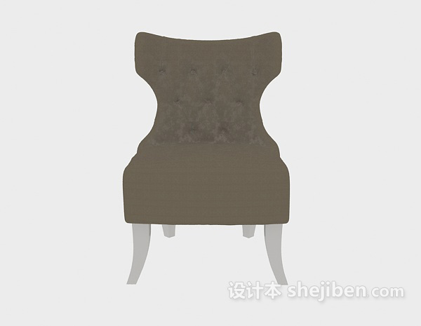 其它灰色美式家居椅3d模型下载