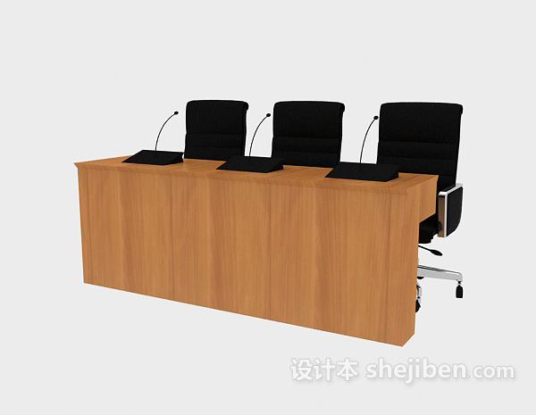 现代风格公司会议桌椅组合3d模型下载