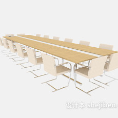 公司大型会议桌3d模型下载